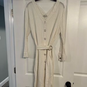 Long sleeve ivory dress